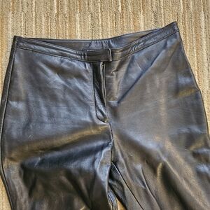 Express Black Leather Pants Womens 3/4